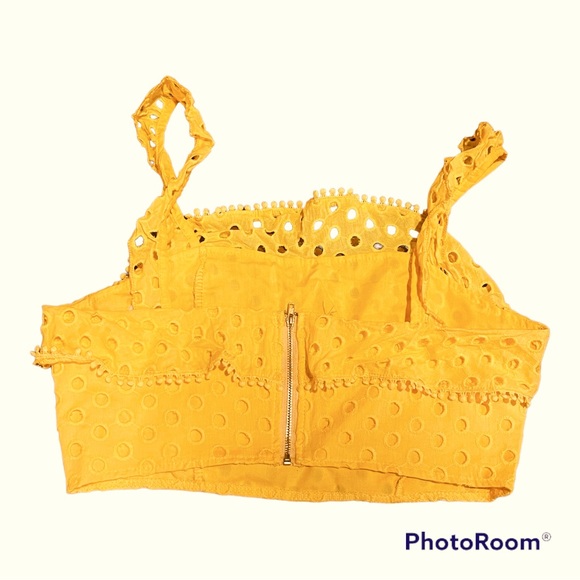 CBR Yellow skirts w Pant & Top with zipper back. Size L Chic me - Picture 6 of 10